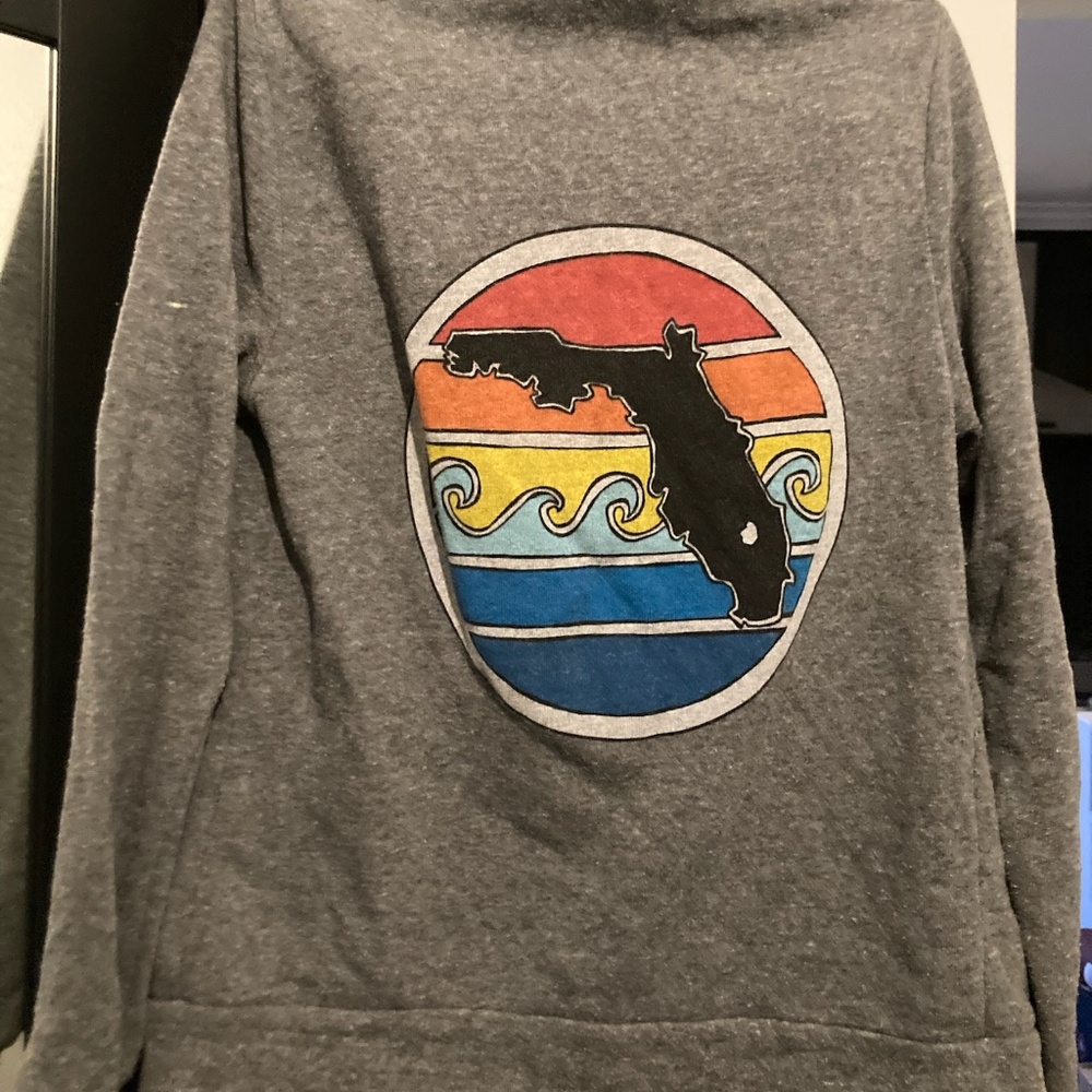 Graphic zip up jacket